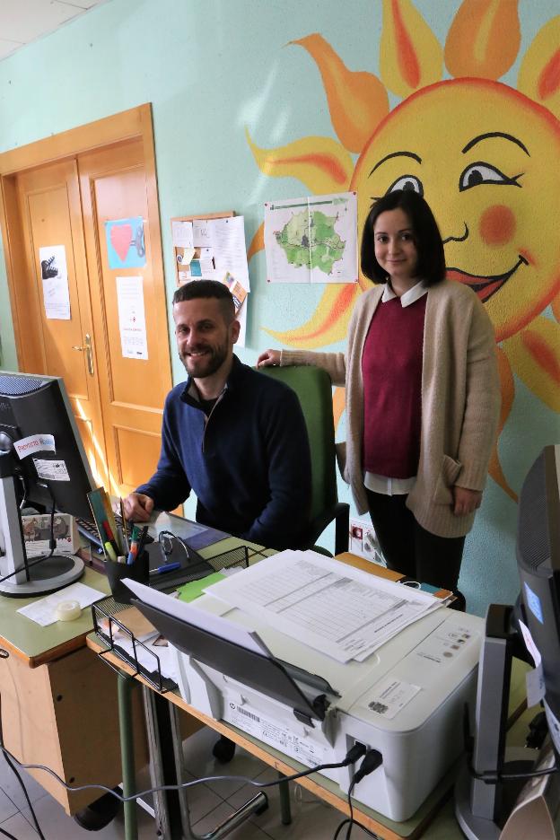 Los técnicos de prevención Juan Maravall y Julia Cuetos. 