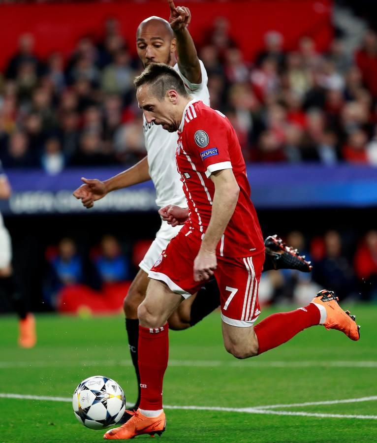 El equipo sevillista compareció decidido a hacer historia en los cuartos de final de la Champions ante un gigante como el Bayern