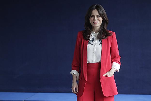 Aitana Sánchez Gijón, ayer, en Oviedo. 