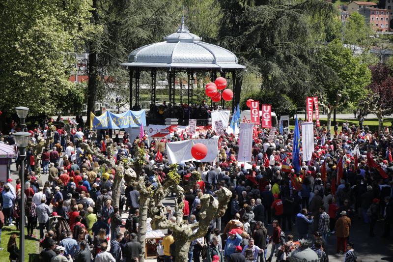 La manifestación parte del Parque Viejo de La Felguera bajo el lema «Igualdad, mejor empleo, mayores salarios, pensiones dignas»