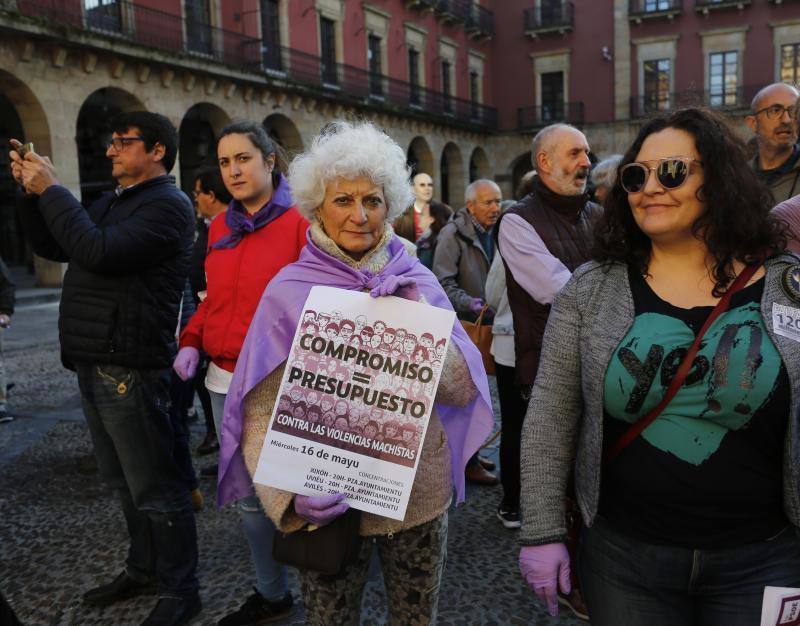 Concentraciones en las principales ciudades asturianas para reclamar el cumplimiento del pacto de Estado y más presupuesto contra la violencia machista