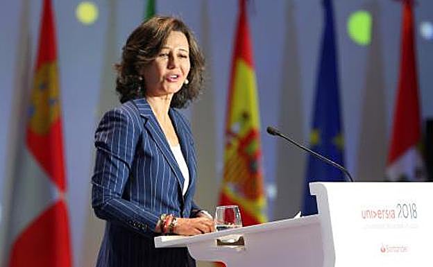 La presidenta del Banco Santander, Ana Patricia Botín.