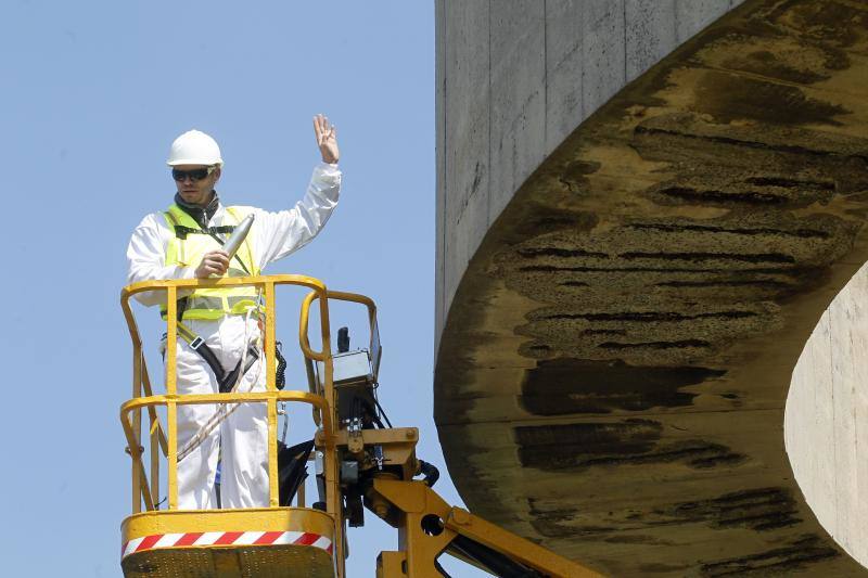 Fotos: Comienzan los trabajos de restauración en el &#039;Elogio del Horizonte&#039;