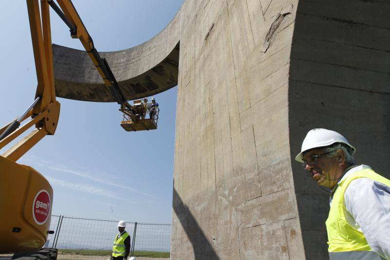 Fotos: Comienzan los trabajos de restauración en el &#039;Elogio del Horizonte&#039;