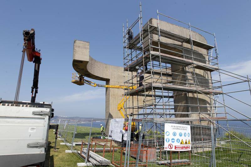 Fotos: Comienzan los trabajos de restauración en el &#039;Elogio del Horizonte&#039;