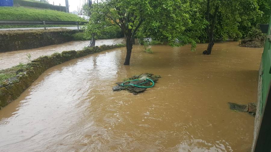 Las intensas lluvias han provocado inundaciones y argayos en varios puntos del centro de Asturias, sobre todo, en los concejos de Gijón y Villaviciosa. No obstante, en concejos como Langreo o Degaña también se han registrado desperfectos.