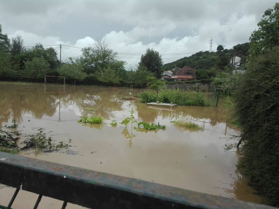 Las intensas lluvias han provocado inundaciones y argayos en varios puntos del centro de Asturias, sobre todo, en los concejos de Gijón y Villaviciosa. No obstante, en concejos como Langreo o Degaña también se han registrado desperfectos.