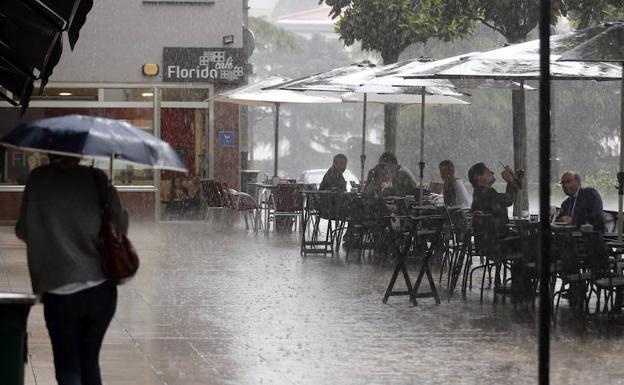 Jornada de lluvia en Oviedo. 