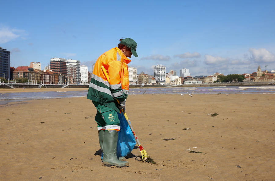 La Comisión de Seguimiento de la Playa ha cerrado la playa al baño nuevamente tras las lluvias caídas en la noche y la aparición de suciedad en el arenal esta mañana.