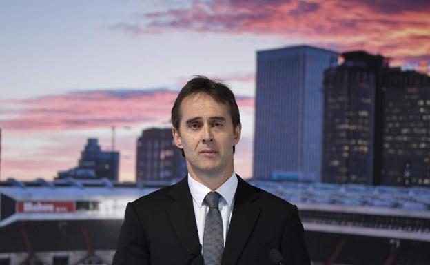 Julen Lopetegui, durante su presentación como entrenador del Real Madrid. 