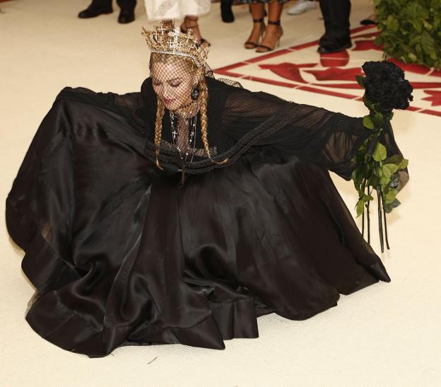Madonna, hace un mes, a su llegada a la inauguración de una exposición en el MET. 