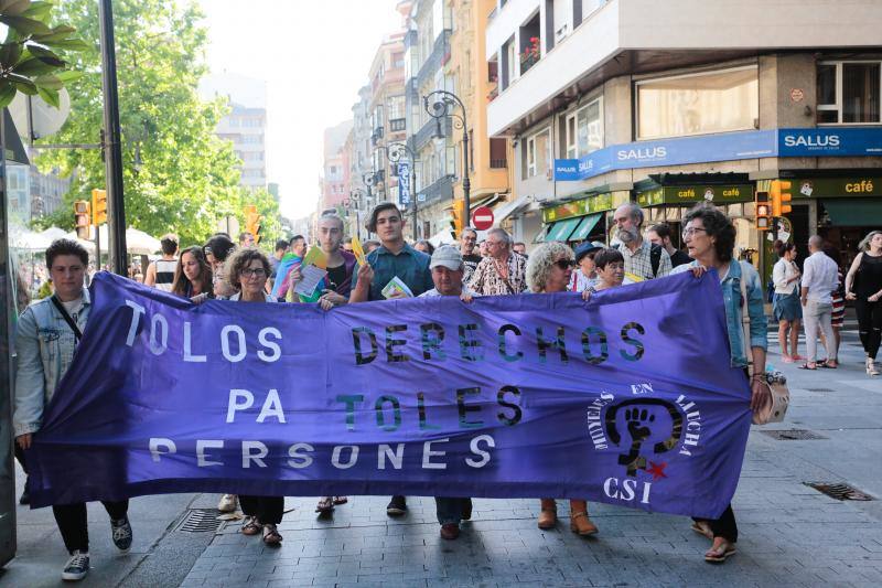 La manifestación del Orgullo, que reunió a cientos de personas, reclamó la urgente tramitación de una ley para proteger a las personas transexuales