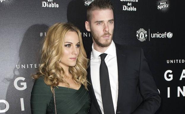 Edurne y De Gea. 