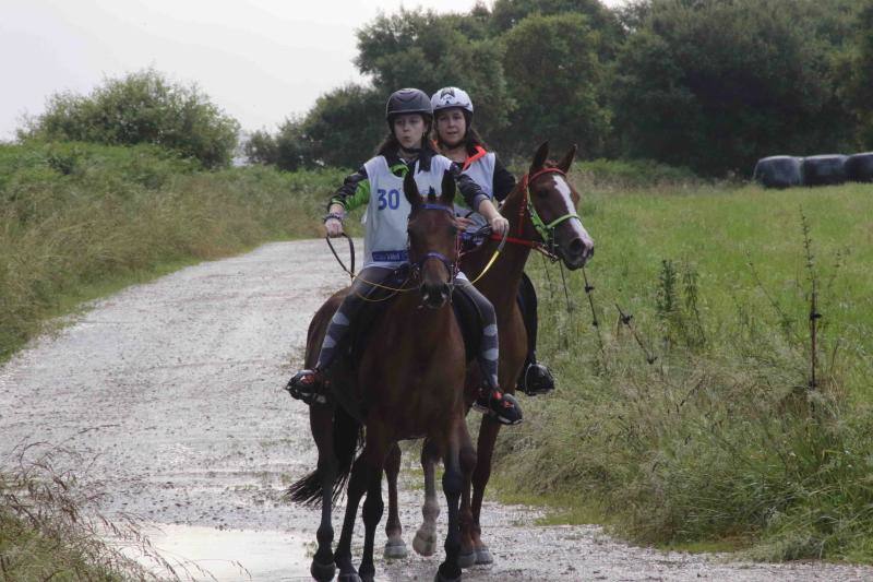 Medio centenar de binomios participaron en esta cita de la localidad ribadedense.