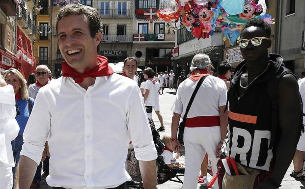 Pablo Casado, en Pamplona.