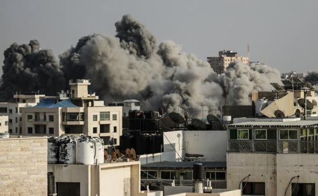 Bombardeo israelí en Gaza.