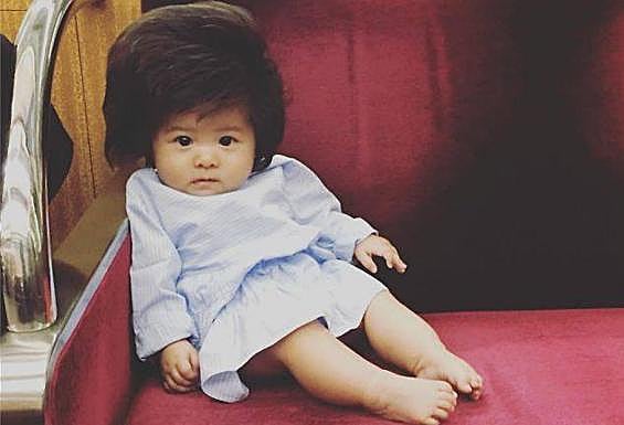 Chanco, la bebé con más pelo del mundo