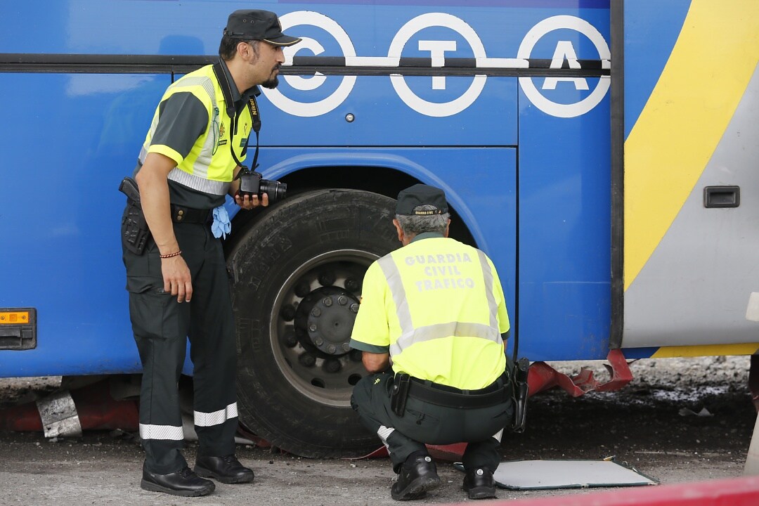 El vehículo impactó contra uno de los pilares de los nuevos accesos al PEPA