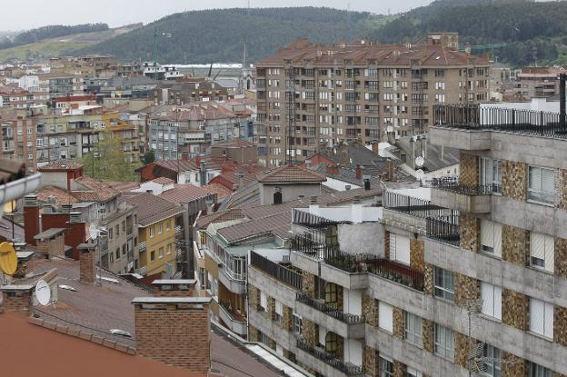 Edificios de viviendas en el centro de Avilés. 