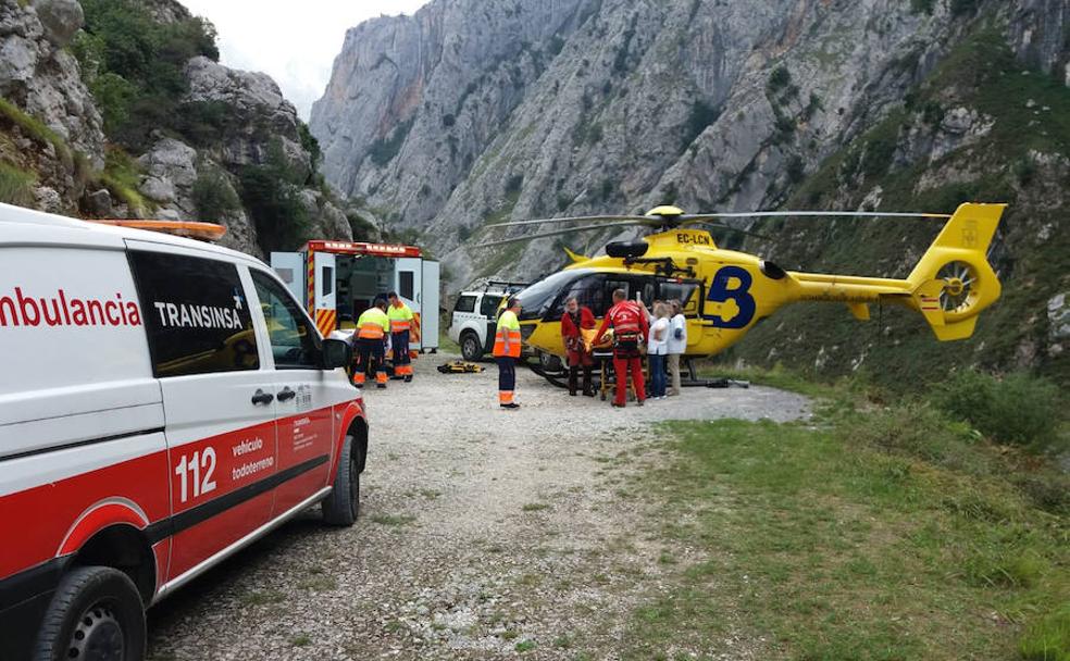 El helicóptero del SEPA, en el rescate