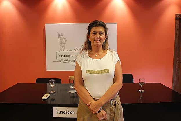 María Cardín, ayer, al término de la asamblea. 