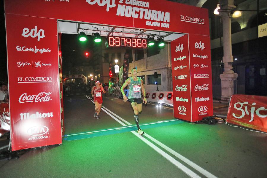  Carrera Nocturna Gijón 10K  Moha Bakkali y Esther Álvarez se impusieron en la prueba. 