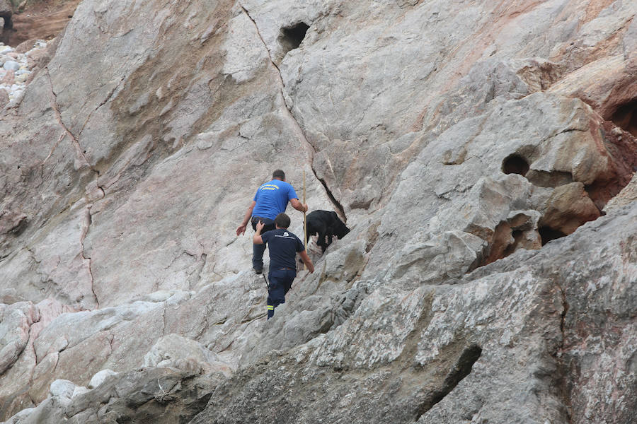 Policía, Bomberos y Guardia Civil rastrean por tierra y mar para localizar a los desaparecidos, dos vecinos de Oviedo y Avilés