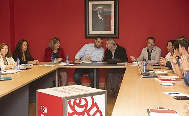 Un momento de la reunión de la ejecutiva de la FSA, que hizo balance de su primer año. 