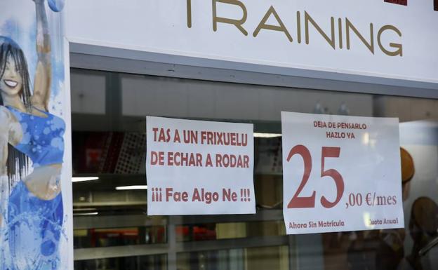 La divertida campaña de un gimnasio de Gijón: «Tas a un frixuelu de echar a rodar»