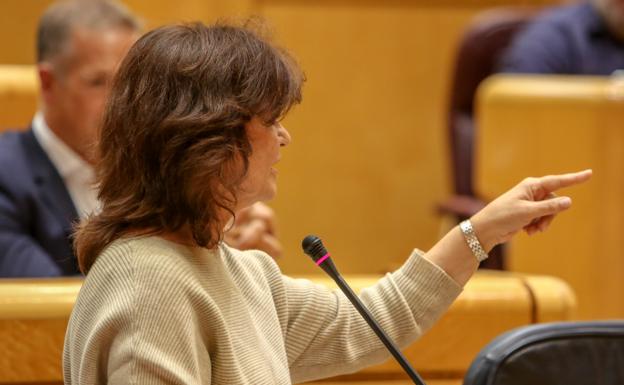 La vicepresidenta del Gobierno, Carmen Calvo.