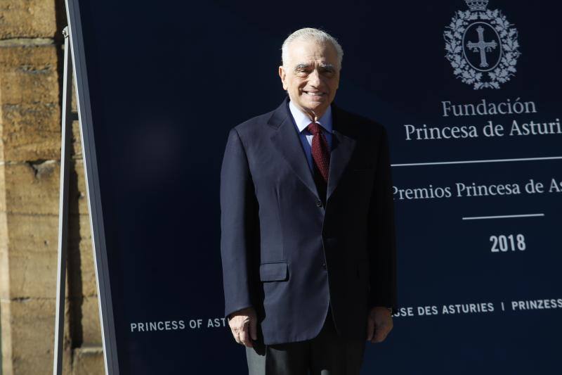 La gran estrella de esta edición de los Premios Princesa, Martin Scorsese, hizo su aparición en Oviedo a las cuatro en punto. 