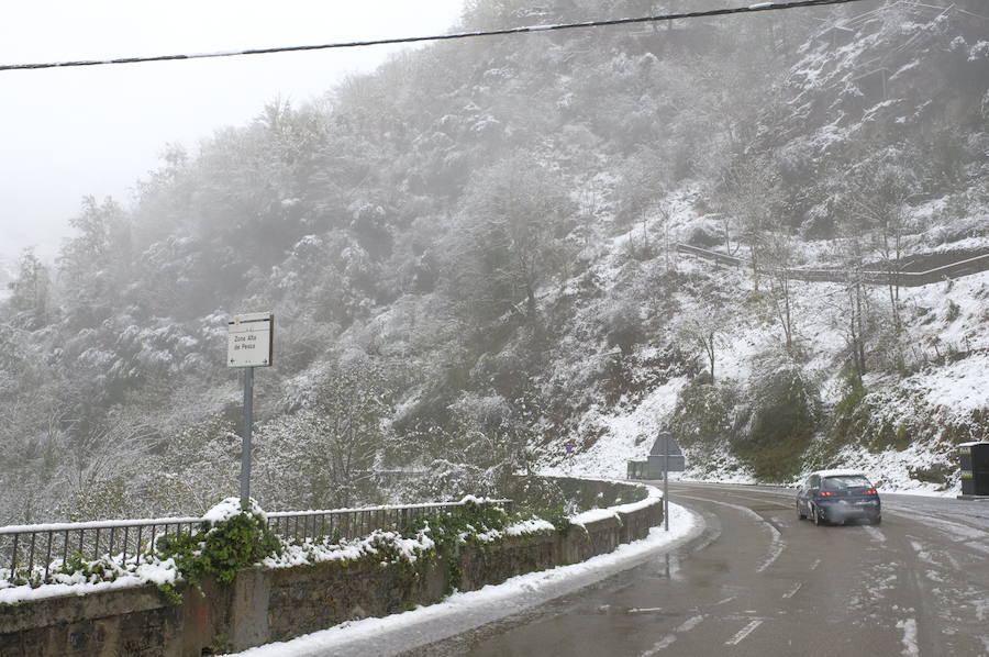 Los concejos del oriente asturiano llucen un manto blanco