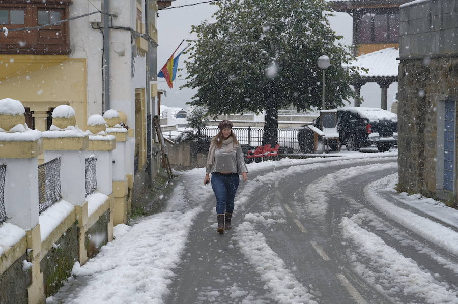 El temporal se ha recrudecido y además de complicar la comunicación con la Meseta, ha ocasionado numerosas incidencias. La nieve ha cubierto muchos puntos de la región dejando estampas totalmente invernales