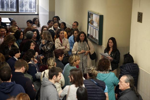 Algunos de los 607 médicos que se presentaron a la oposición del pasado mayo. 