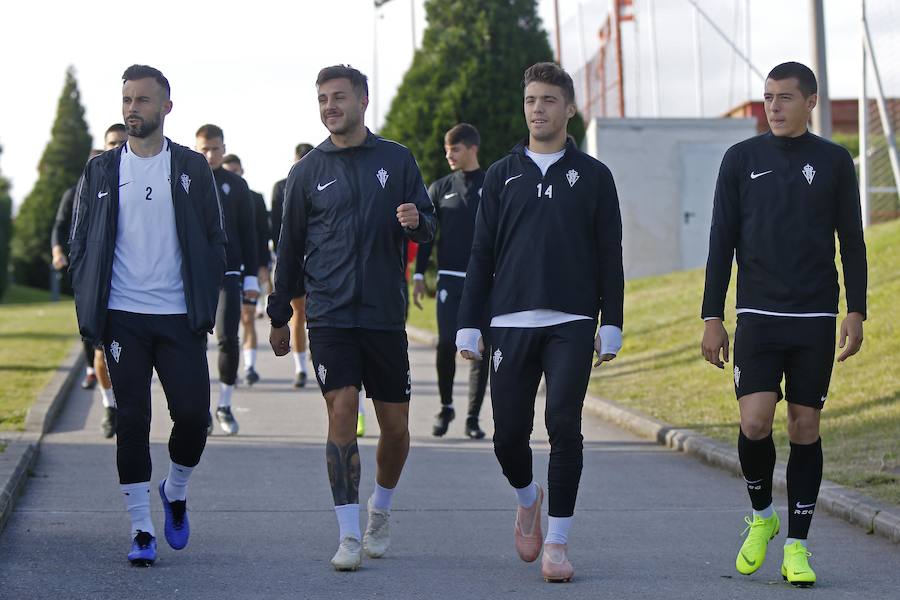 El equipo rojiblanco se prepara para el partido de la Copa del Rey ante el Eibar