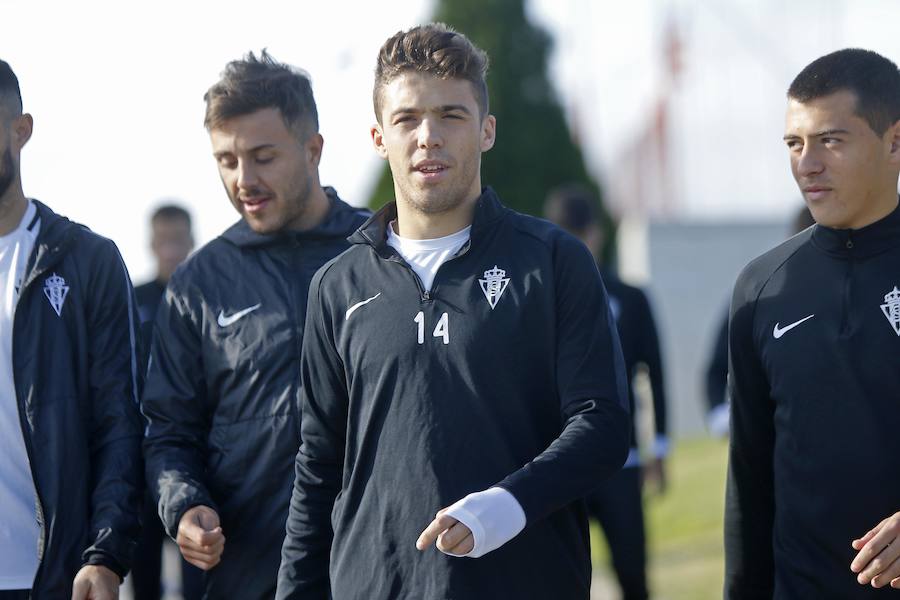 El equipo rojiblanco se prepara para el partido de la Copa del Rey ante el Eibar