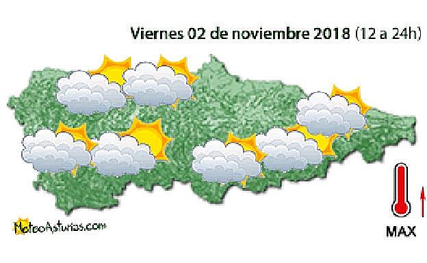 Lluvias débiles durante la mañana del viernes en Asturias