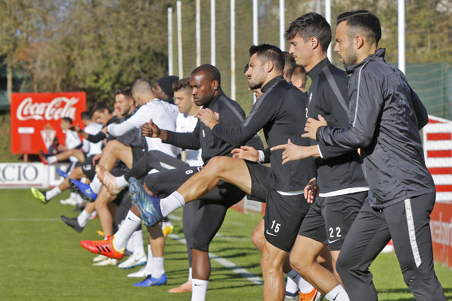 Los rojiblancos preparan su próximo encuentro ante el Málaga