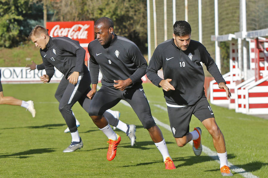 Los rojiblancos preparan su próximo encuentro ante el Málaga