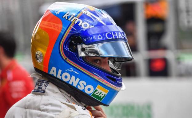 Fernando Alonso, en el circuito de Interlagos.