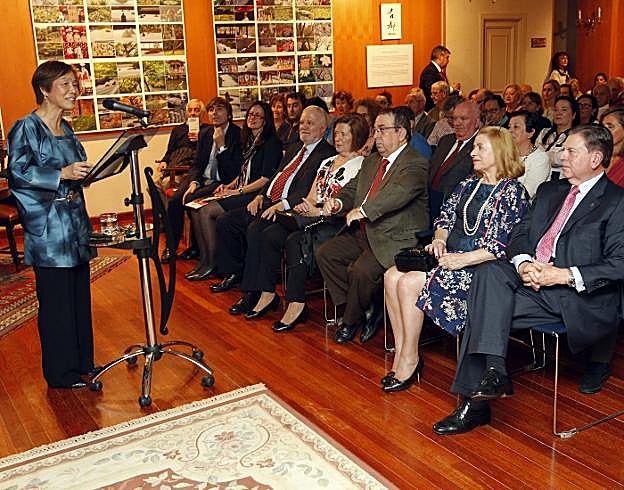 Yayoi Kawamura, en el Centro Asturiano. 