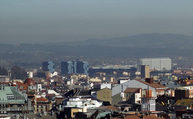 Boina de contaminación sobre Oviedo. 