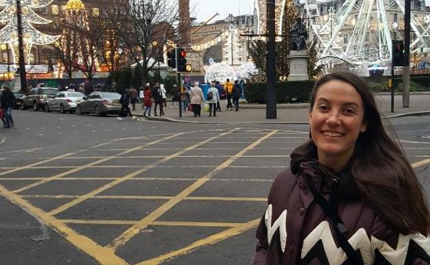 Carla Roces, en George Square, una de las principales plazas de Glasgow.