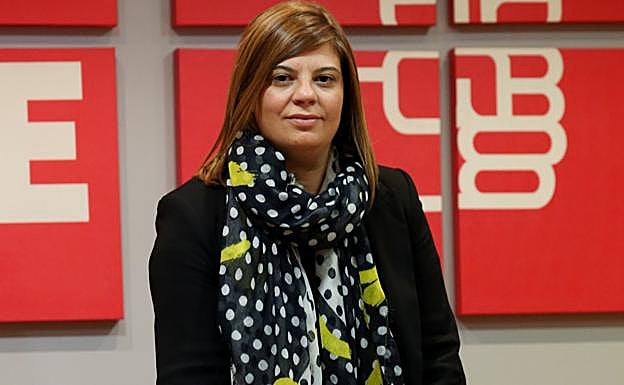 Gimena Llamedo, en la sala de juntas de la FSA. 