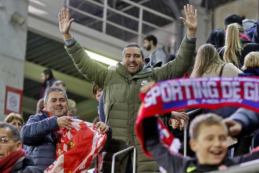 La afición rojiblanca llenó de alegría el campo del Eibar durante el encuentro de Copa del Rey