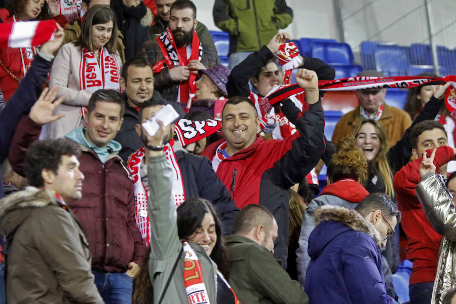 La afición rojiblanca llenó de alegría el campo del Eibar durante el encuentro de Copa del Rey