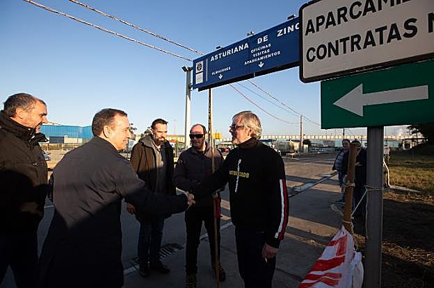 Algunos de los afectados, durante la última huelga. 