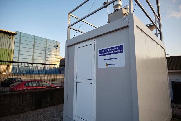 La estación de medición de contaminación de Las Arobias. 