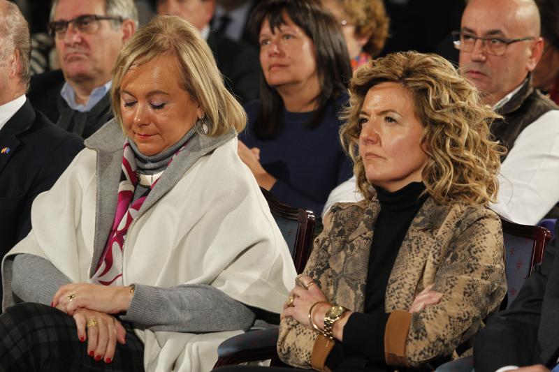 El presidente del PP acude al Hotel de la Reconquista en el que ha tenido lugar el acto oficial de presentación de Teresa Mallada como candidata a la Presidencia del Principado y de Alfredo Canteli como candidato al Ayuntamiento de la capital asturiana