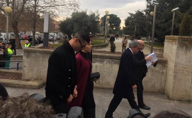 Cristiano, a su llegada al juicio. 